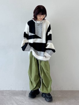 「JEANASIS（ジーナシス）のランダムアウトソールスニーカー/968688（スニーカー）」を使った、さ や こさん（レディース・154cm）の冬コーディネート