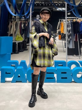 「PAGEBOY」｜「アイテム（ハンチング/ベレー帽）」を使った、さ や こさん（レディース・155cm）の夏コーディネート