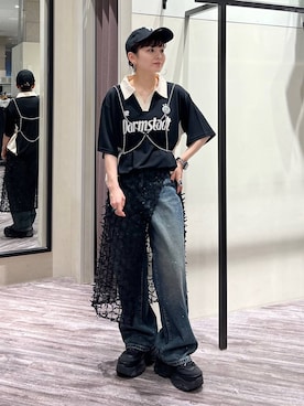 「JEANASIS（ジーナシス）のランダムアウトソールスニーカー/968688（スニーカー）」を使った、さ や こさん（レディース・154cm）の夏コーディネート