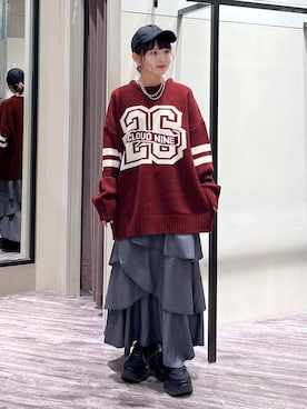 「JEANASIS（ジーナシス）のランダムアウトソールスニーカー/968688（スニーカー）」を使った、さ や こさん（レディース・155cm）の秋コーディネート