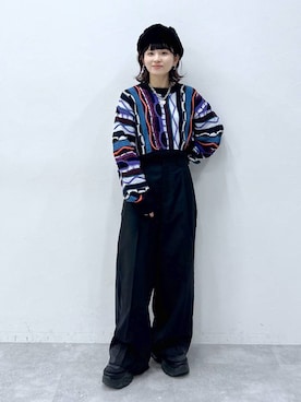 「LEPSIM（レプシィム）のアイテム（イヤリング）」を使った、さ や こさん（レディース・154cm）の冬コーディネート