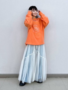 「アイテム（イヤリング）」を使った、さ や こさん（レディース・154cm）の冬コーディネート