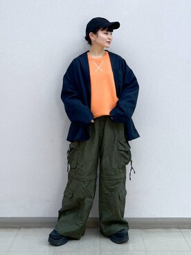 「PBLIM（ページボーイリム）のアイテム（テーラードジャケット）」を使った、さ や こさん（レディース・154cm）の冬コーディネート