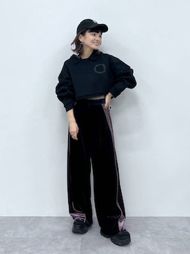 「JEANASIS（ジーナシス）のランダムアウトソールスニーカー/968688（スニーカー）」を使った、さ や こさん（レディース・155cm）の冬コーディネート