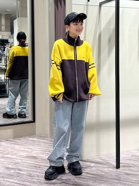 「JEANASIS（ジーナシス）のランダムアウトソールスニーカー/968688（スニーカー）」を使った、さ や こさん（レディース・154cm）の冬コーディネート