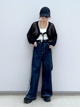 「JEANASIS（ジーナシス）のランダムアウトソールスニーカー/968688（スニーカー）」を使った、さ や こさん（レディース・155cm）の冬コーディネート