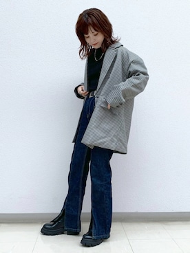 「Heather（ヘザー）のアイテム（テーラードジャケット）」を使った、さ や こさん（レディース・154cm）の秋コーディネート