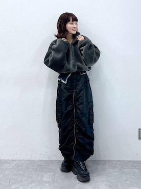 「ソフトエレガント_PAGEBOY」｜「アイテム（その他アウター）」を使った、さ や こさん（レディース・154cm）の冬コーディネート