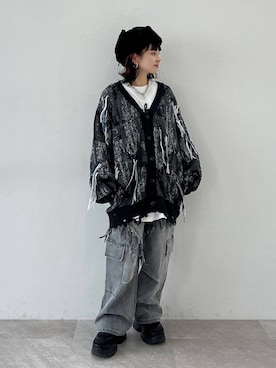 「アイテム（イヤリング）」を使った、さ や こさん（レディース・154cm）の春コーディネート