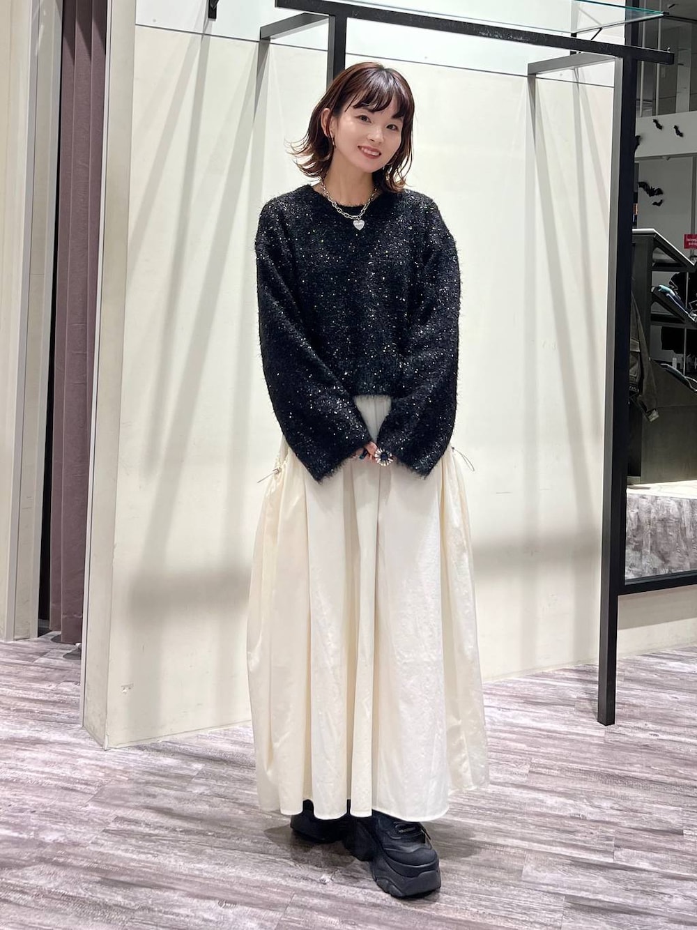 PAGEBOY（ページボーイ）の「サイドギャザーポケットスカート