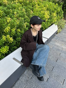 「アイテム（テーラードジャケット）」を使った、さ や こさん（レディース・154cm・30代）の秋コーディネート