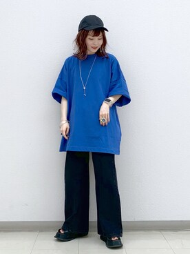 「JEANASIS（ジーナシス）のアイテム（スリッポン）」を使った、さ や こさん（レディース・154cm）の春コーディネート
