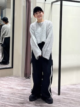 「JEANASIS（ジーナシス）のランダムアウトソールスニーカー/968688（スニーカー）」を使った、さ や こさん（レディース・154cm）の冬コーディネート