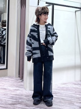 「アイテム（ネックレス）」を使った、さ や こさん（レディース・154cm）の冬コーディネート