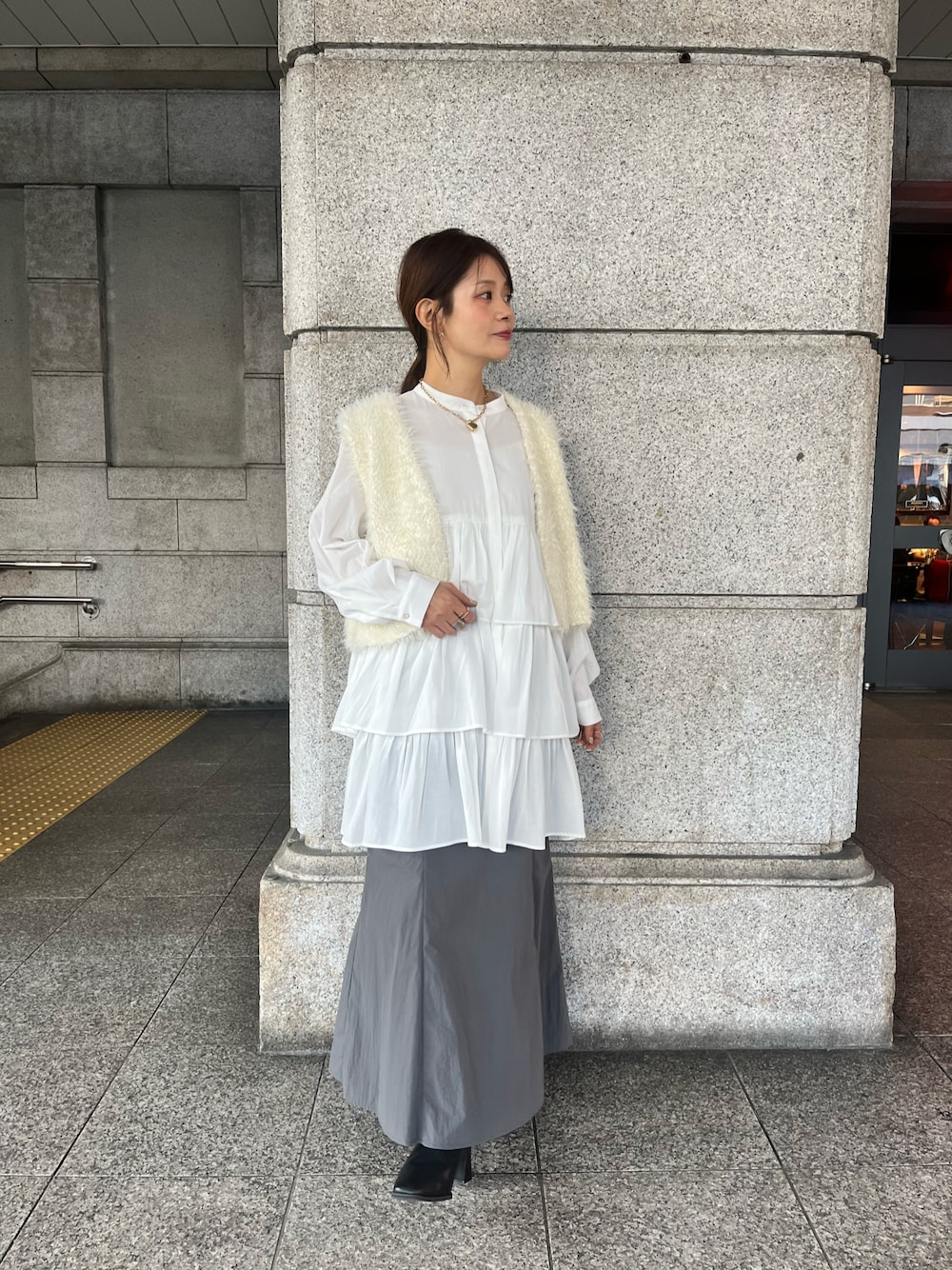 Te chichi（テチチ）の「シャギーニットショートジレ（ニット/セーター