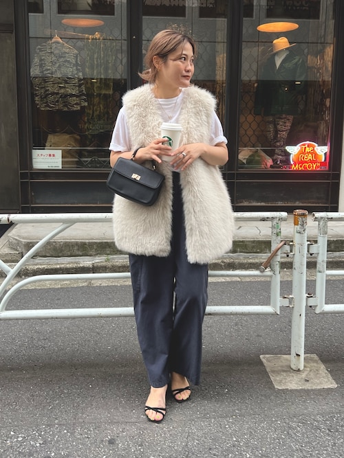 PUAL CE CIN 麻テンセルツイルカーゴパンツ イージーワイドパンツ 麻テンセルツイルカーゴパンツ | PUAL CE CIN(ピュアルセシン