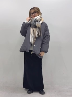 「アイテム（ダウンジャケット/コート）」を使った、norico さん（レディース・160cm）の秋コーディネート