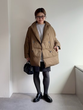 「アイテム（ダウンジャケット/コート）」を使った、norico さん（レディース・160cm）の秋コーディネート