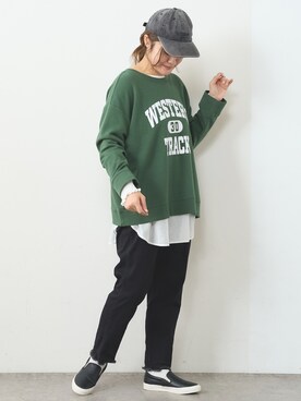 「キャップ女子」｜norico さん（レディース・160cm）の夏コーディネート