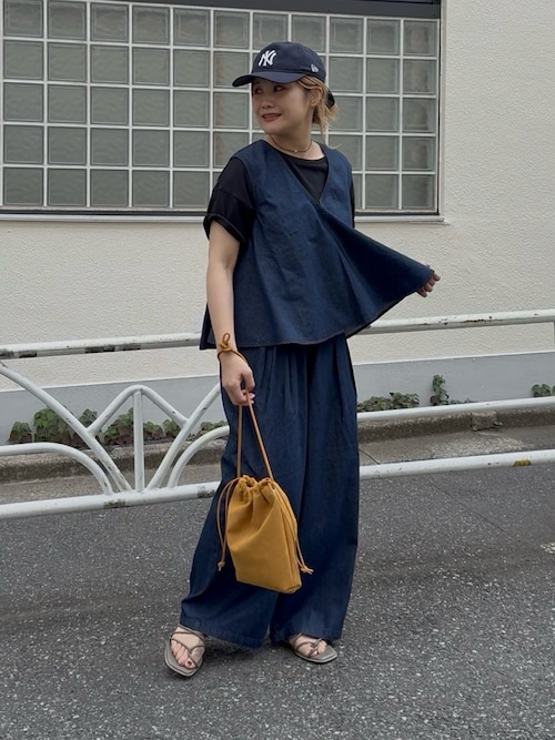 PUAL CE CINのオールインワン・サロペットを使ったコーディネート