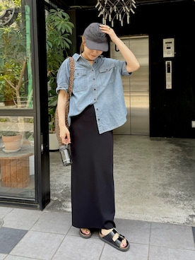 「PUAL CE CIN（ピュアルセシン）のアイテム（トップス）」を使った、norico さん（レディース・160cm）の春コーディネート