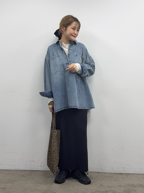 ピュアルセシン　ヴィンテージライクデニムチュニック セール】【＠noricorico102企画】ヴィンテージライク デニムチュニック