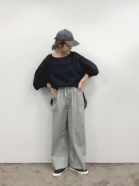 「キャップ女子」｜norico さん（レディース・160cm）の夏コーディネート