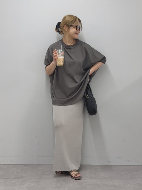 pual ce cin tシャツ 両面シルケットリブ袖Tシャツ レディース
