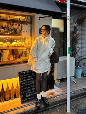 「アイテム（ミリタリージャケット）」を使った、ry𓅯さん（レディース・162cm）の秋コーディネート