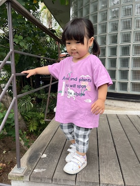 「ザノースフェイス」｜hanamaruさん（キッズ・80cm）の夏コーディネート