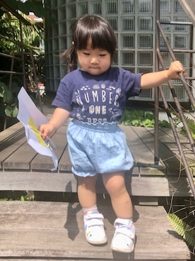 「next（next）のアイテム（トップス）」を使った、hanamaruさん（キッズ・80cm）の春コーディネート