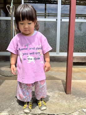 「handmade」｜「アイテム（パンツ）」を使った、hanamaruさん（キッズ・80cm）の夏コーディネート