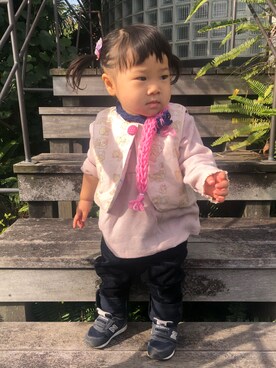 「next（next）のアイテム（パンツ）」を使った、hanamaruさん（キッズ・70cm）の冬コーディネート