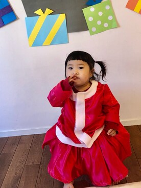「Handmade（ハンドメイド）のアイテム（ジャケット/アウター）」を使った、hanamaruさん（キッズ・80cm）の冬コーディネート
