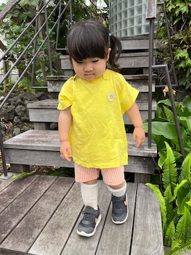 「MIKI HOUSE（ミキハウス）のアイテム（パンツ）」を使った、hanamaruさん（キッズ・80cm）の夏コーディネート