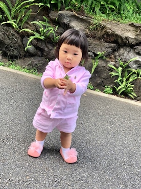 「Ralph Lauren」｜「アイテム（その他シューズ）」を使った、hanamaruさん（キッズ・70cm）の秋コーディネート