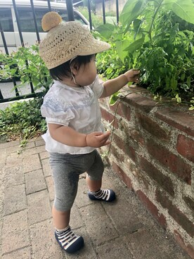 「Attipas（アティパス）のアイテム」を使った、hanamaruさん（キッズ・70cm）の夏コーディネート