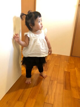 「チュチュ」｜hanamaruさん（キッズ・70cm）の秋コーディネート