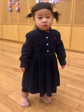 「Ralph Lauren」｜「アイテム（ワンピース/ドレス）」を使った、hanamaruさん（キッズ・80cm）の冬コーディネート