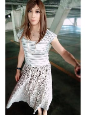 「INGNI（イング）のアイテム」を使った、西村らんさん（メンズ・170cm）の夏コーディネート