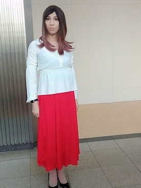「アイテム（スカート）」を使った、西村らんさん（メンズ・170cm）の夏コーディネート
