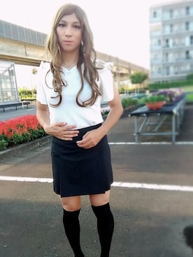 「CECIL McBEE（セシルマクビー）のアイテム」を使った、西村らんさん（メンズ・170cm）の夏コーディネート