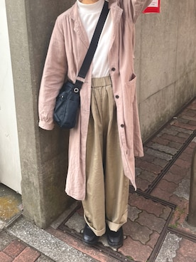 「Samansa Mos2（サマンサ モスモス）のアイテム（トレンチコート）」を使った、m . o *さん（レディース・151cm）の春コーディネート