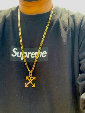 「OFF-WHITE」｜「アイテム（アクセサリー）」を使った、💿ΣAS∀さん（メンズ・165cm）の夏コーディネート