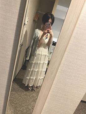 「アイテム（パンプス）」を使った、月子さん（レディース・162cm）の夏コーディネート