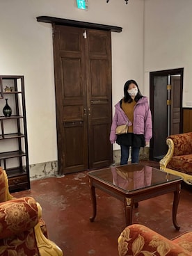 「AG（エージー）のアイテム（パンツ）」を使った、Ginty Huangさん（レディース・167cm）の冬コーディネート