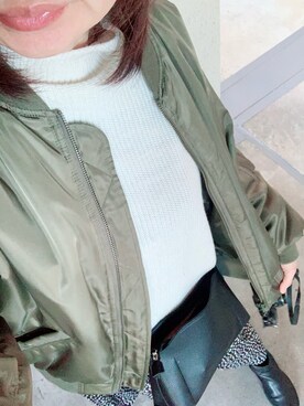 「LEPSIM（レプシィム）のアイテム（ブルゾン）」を使った、rii ＿❤︎さん（レディース・166cm）の冬コーディネート