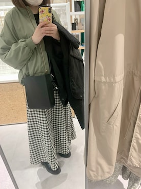 「LEPSIM（レプシィム）のアイテム（その他アウター）」を使った、rii ＿❤︎さん（レディース・166cm）の冬コーディネート