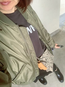 「LEPSIM（レプシィム）のアイテム（ブルゾン）」を使った、rii ＿❤︎さん（レディース・166cm）の秋コーディネート