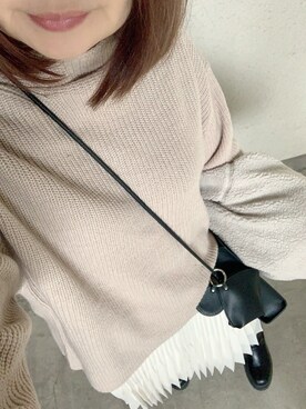 「LEPSIM（レプシィム）のアイテム（ノーカラーコート）」を使った、rii ＿❤︎さん（レディース・165cm）の冬コーディネート